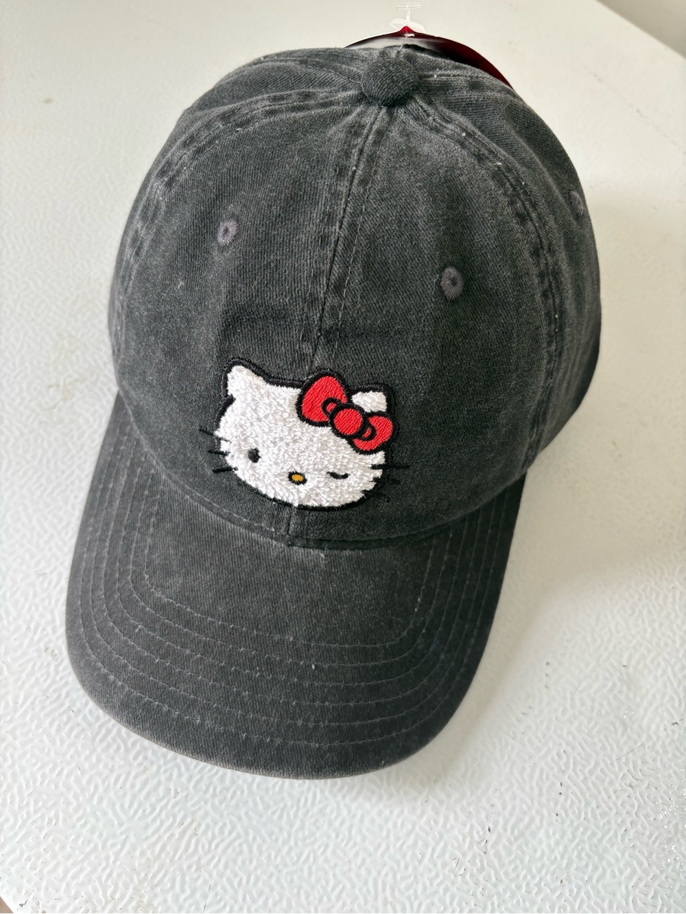 Hello Kitty Black Cap with Red Bow Accent